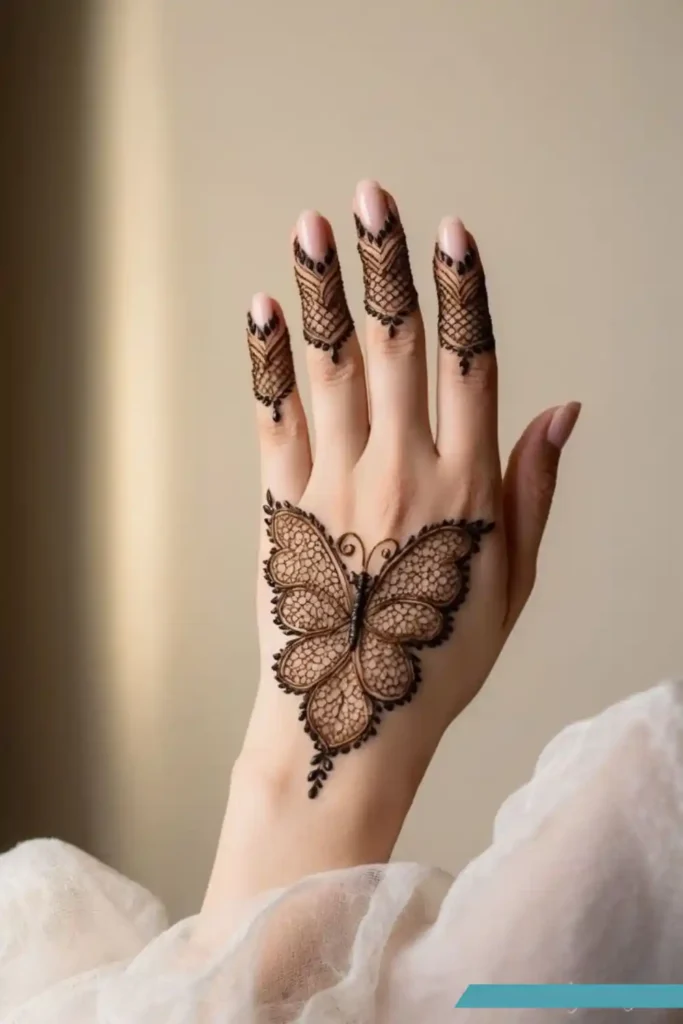 Geometric Patterns Finger Mehndi Designs