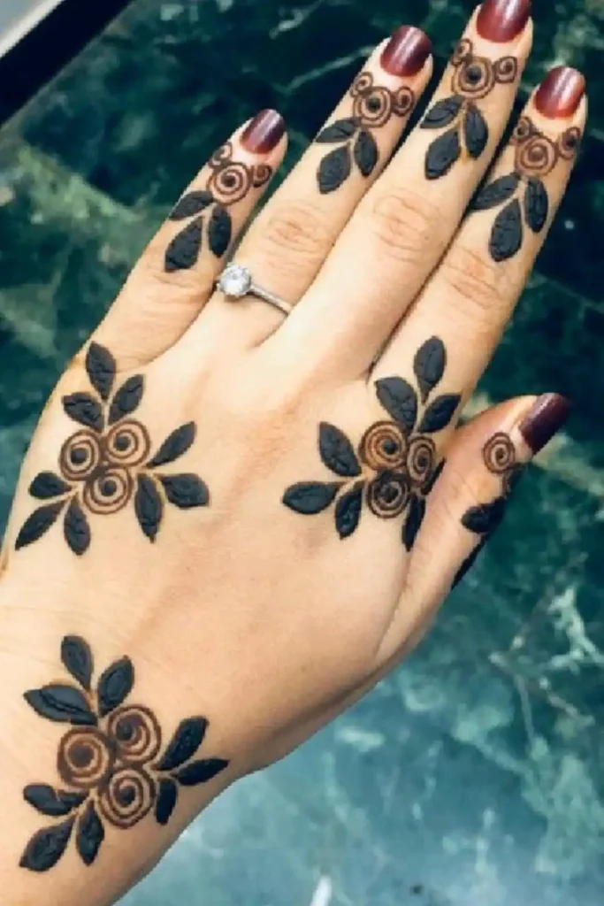 Floral Design Finger Mehndi Designs