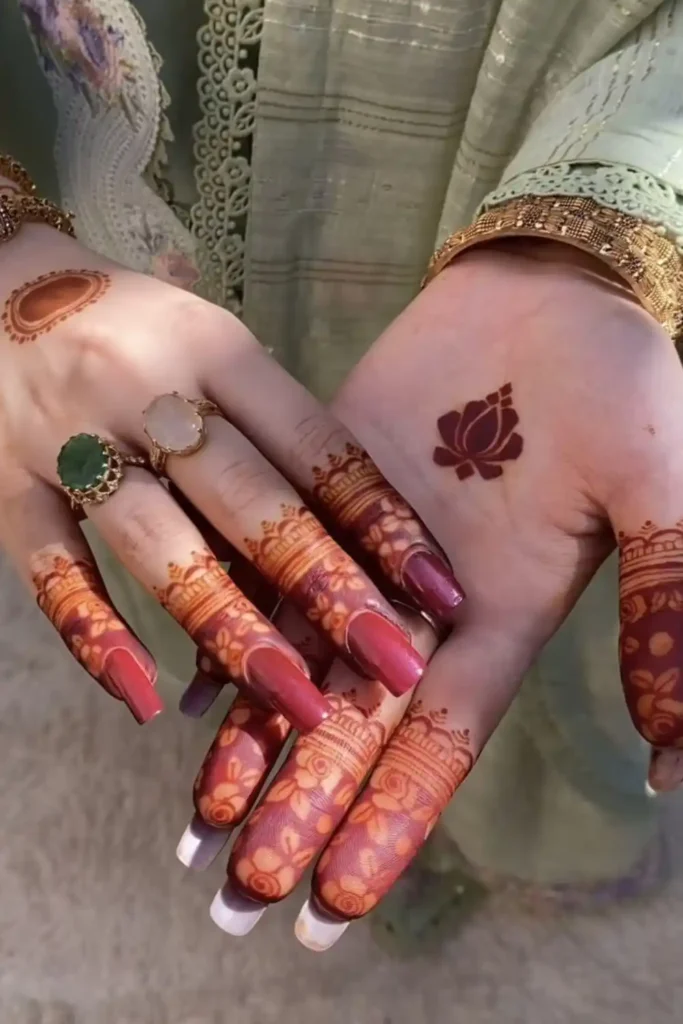 Geometric Patterns Finger Mehndi Designs