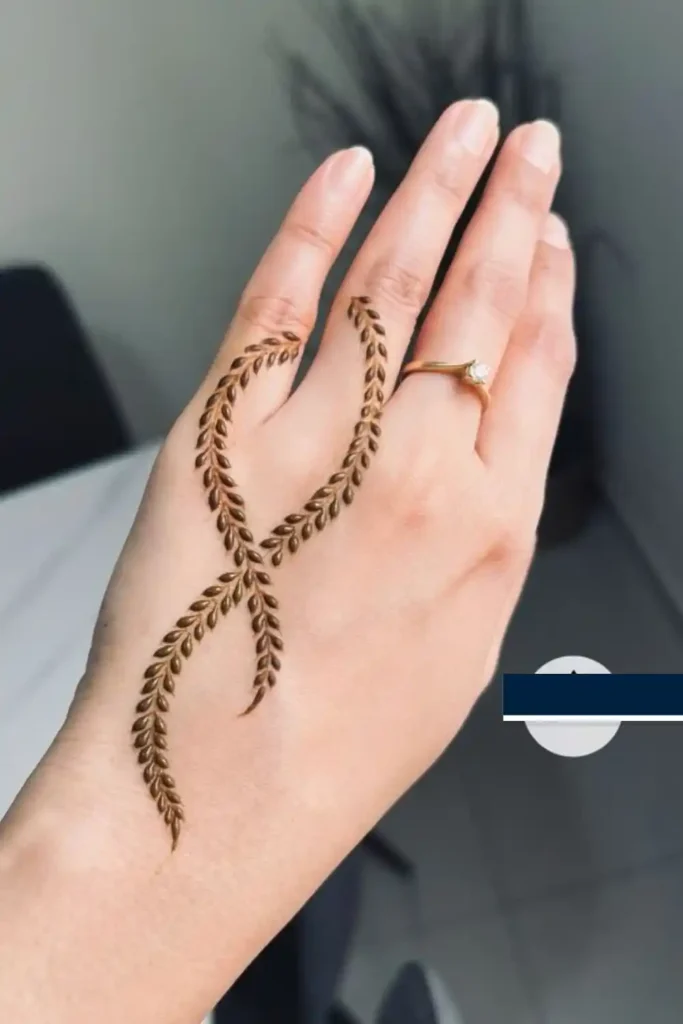 Leaf Finger Mehndi Designs