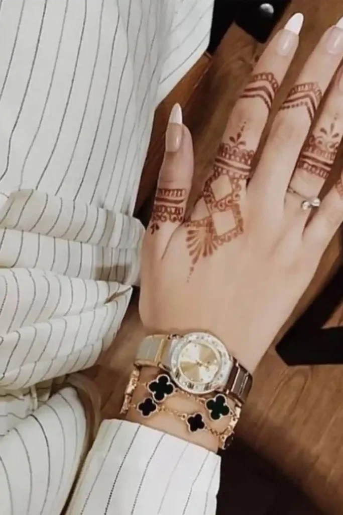 Intricate Patterns Finger Mehndi Designs