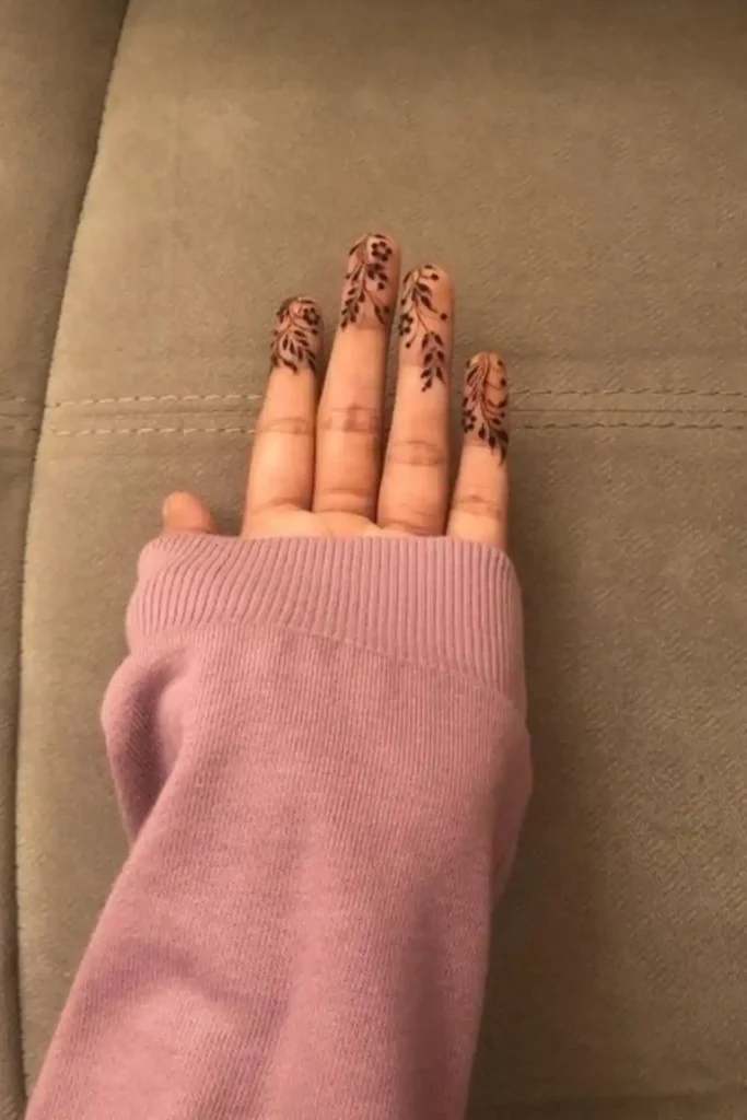 Intricate Patterns Finger Mehndi Designs