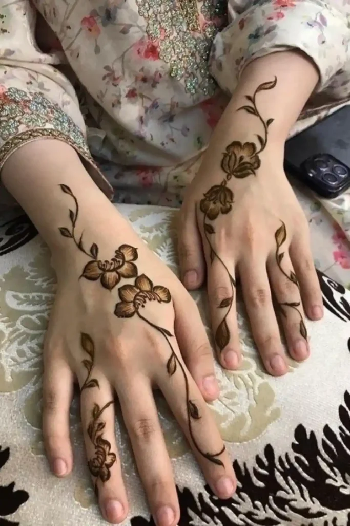 Intricate Patterns Finger Mehndi Designs