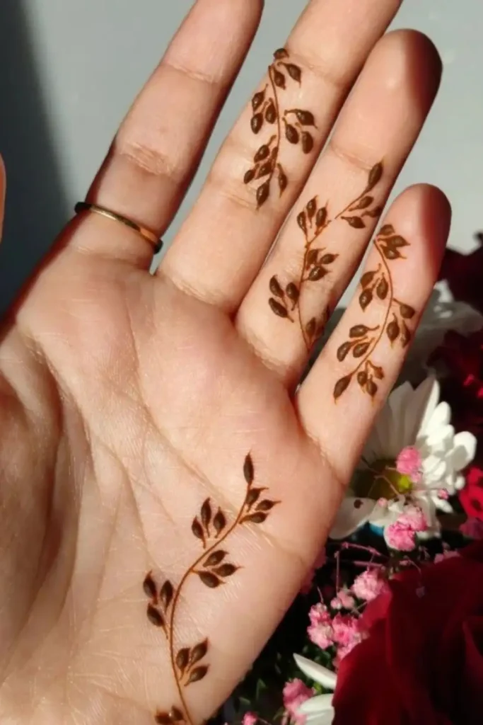 Intricate Patterns Finger Mehndi Designs