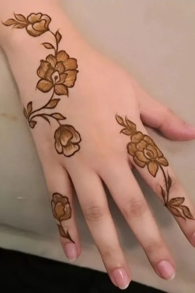 Intricate Patterns Finger Mehndi Designs