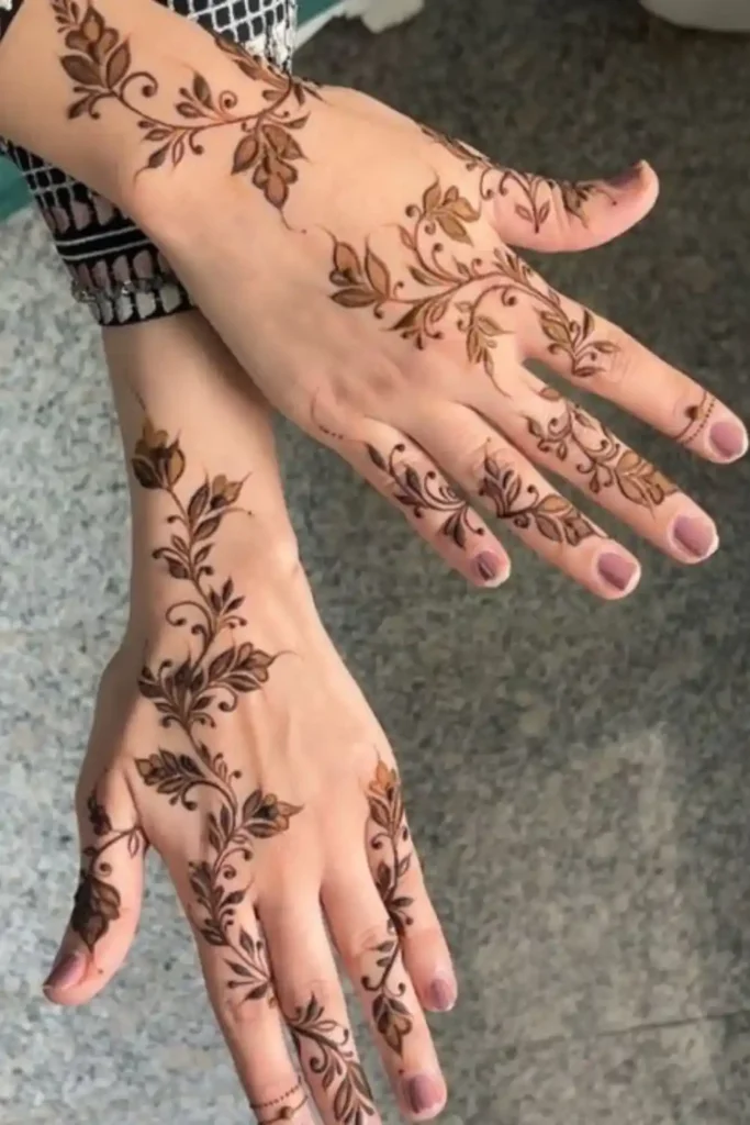 Intricate Patterns Finger Mehndi Designs