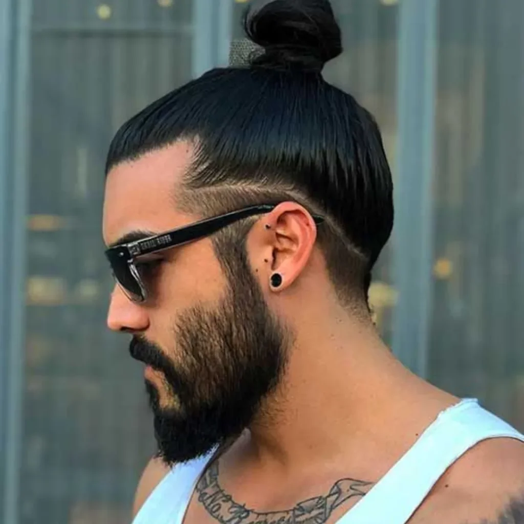 Top Knot Man Bun Hairstyle