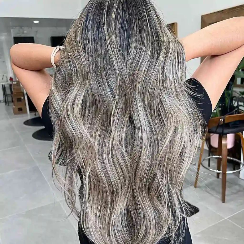 Grey & Brown Blend Hair Color