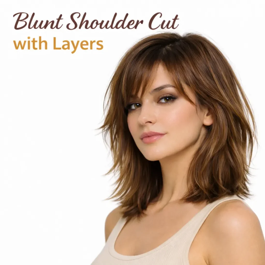 Blunt Shoulder Cut with Layers