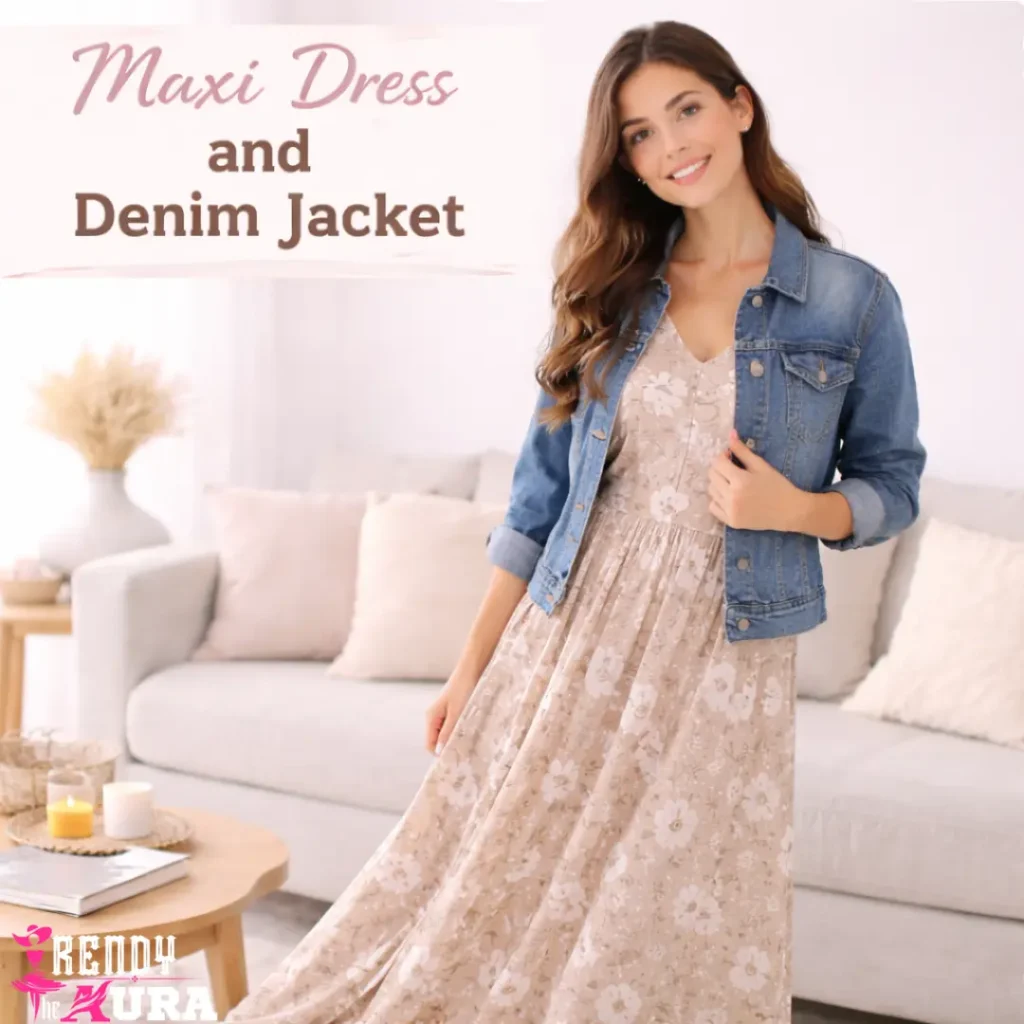Maxi Dress and Denim Jacket