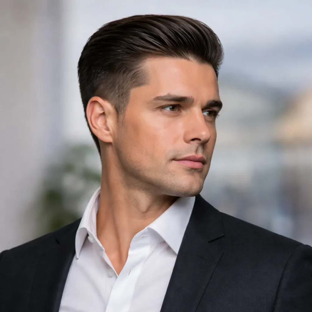Undercut with Slicked-Back Hair