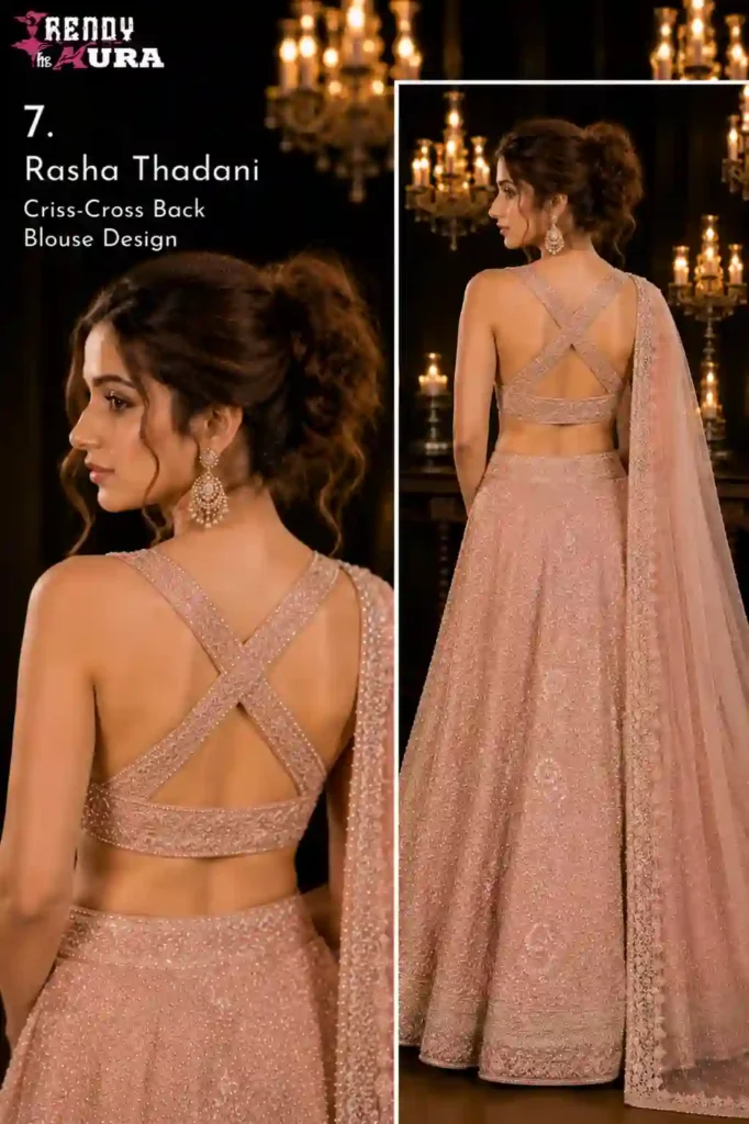 Rasha Thadani's Criss-Cross Back Design