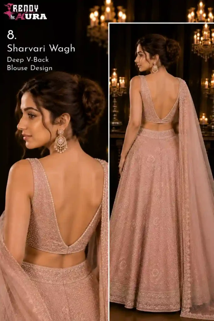 Sharvari Wagh's Deep V-Back Blouse