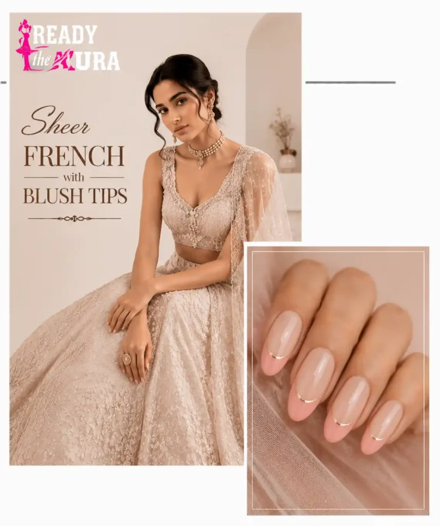 Sheer French with Blush Tips