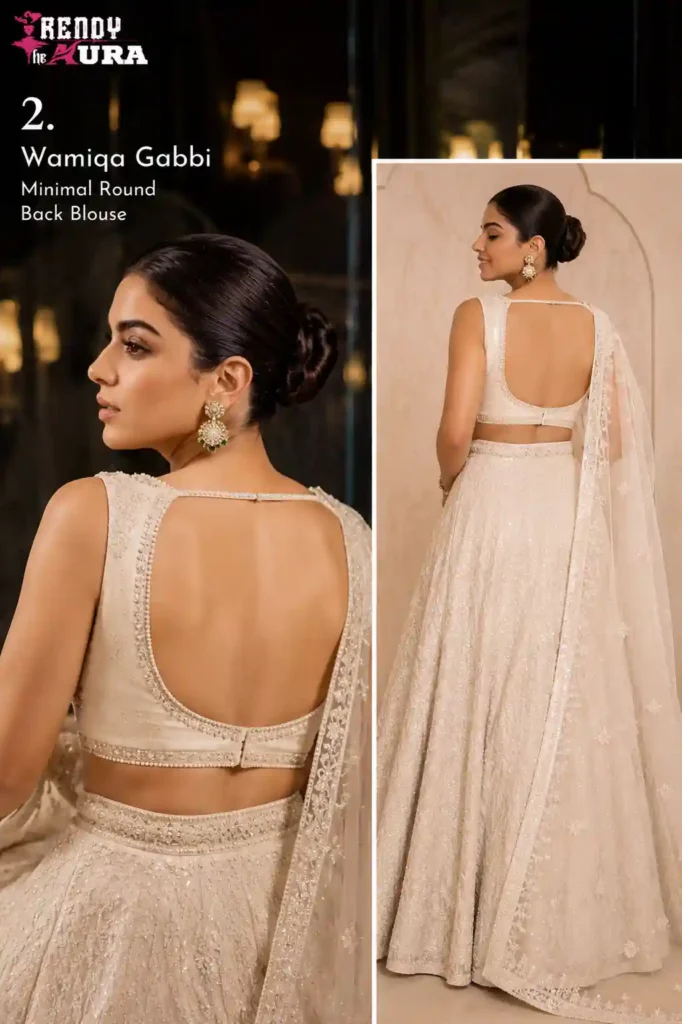 Wamiqa Gabbi's Minimal Round Back Blouse