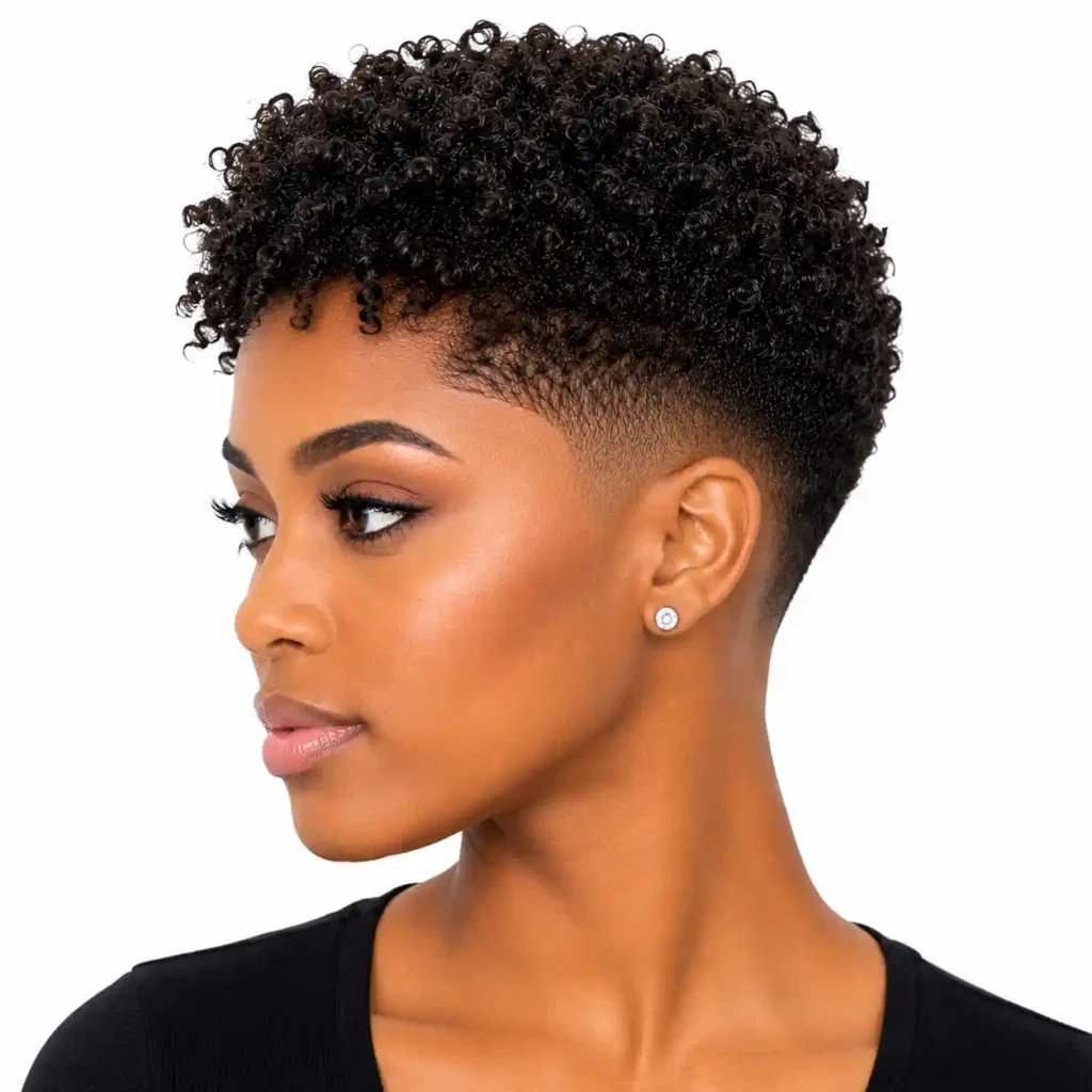Fade with Natural Curls
