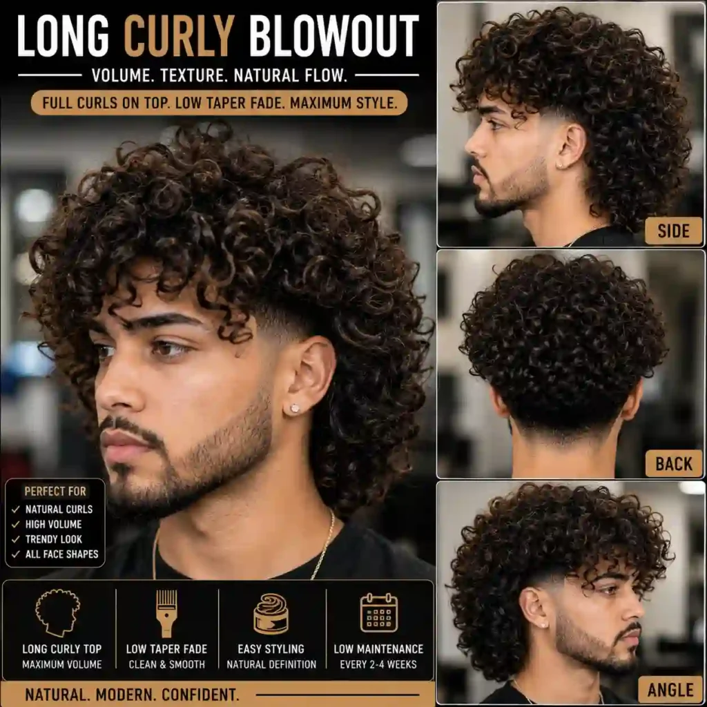 Long Curly Blowout