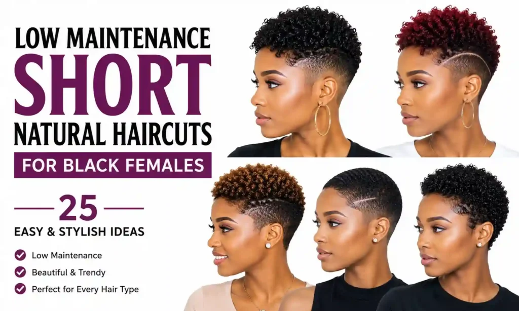 Low Maintenance Short Natural Haircuts for Black Females