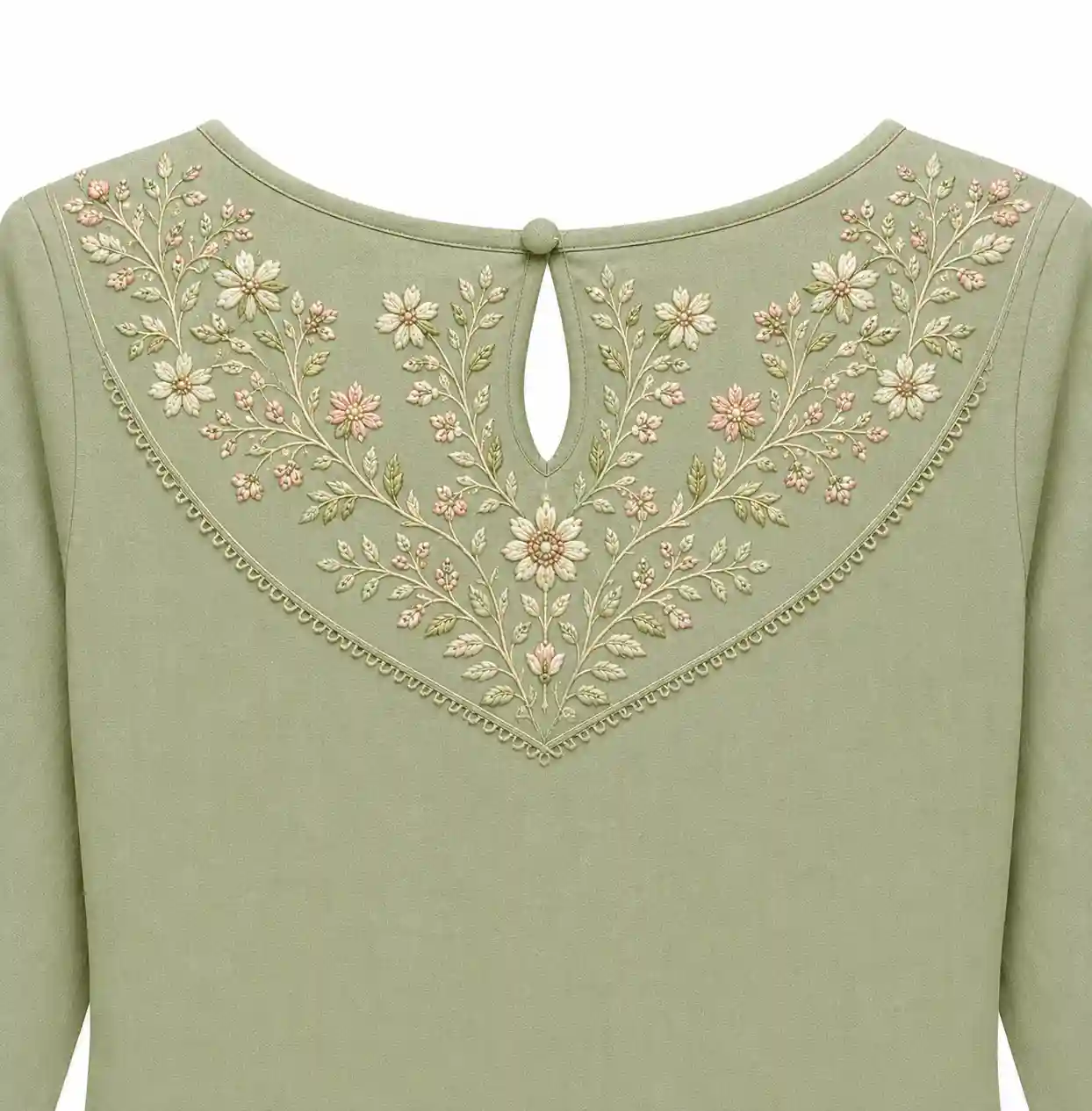 Embroidered Back Yoke